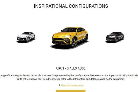 Lamborghini Urus Konfiguration