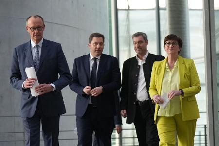 Haben sich in vielen Punkten geeinigt: CDU, CSU und SPD. Haben sich in vielen Punkten geeinigt: CDU, CSU und SPD.