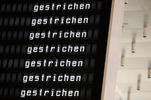 Zahlreiche Flüge wurden gestrichen. 