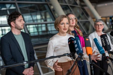 Die Grünen machen Druck auf Union und SPD.