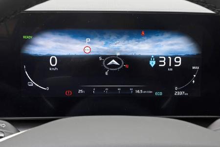 Kia Niro EV, Lenkraddisplay