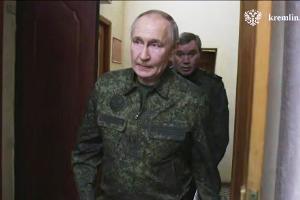 Putin hat erstmals den Frontabschnitt Kursk besucht.