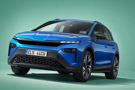 Skoda Elroq blau Sportsline Front