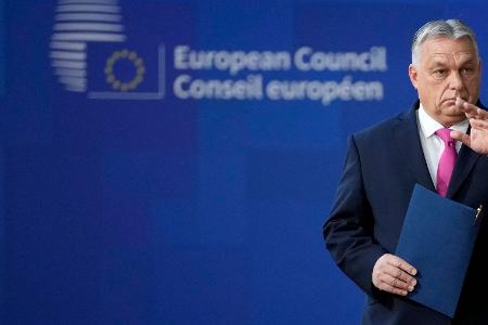 Der ungarische Ministerpräsident Viktor Orban drohte mit einem Veto. (Archivbild) Der ungarische Ministerpräsident Viktor Orban drohte mit einem Veto. (Archivbild)