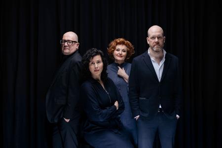 Die vier Hosts des Podcasts Die vier Hosts des Podcasts