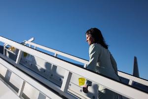 Auf den Weg in den Nahen Osten: Außenministerin Baerbock.