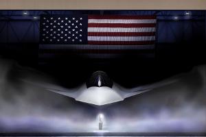 Diese von der US-Luftwaffe zur Verfügung gestellte grafische Darstellung zeigt die Next Generation Air Dominance (NGAD)-Plattform, die F-47. 