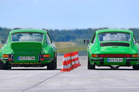 Porsche 911 Carrera RS gegen Memminger 912 Motor Klassik September 2017