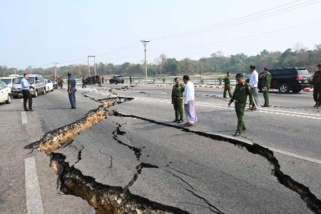 In Myanmar richtete das Erdbeben schwere Schäden an.
