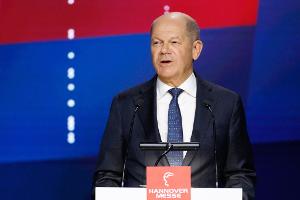 Kanzler Scholz sendet bei der Eröffnungsfeier der Hannover Messe eine klare Botschaft an die USA.