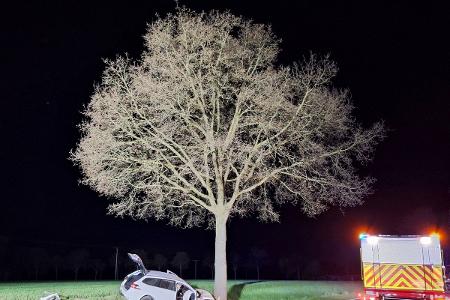 Unfallstelle auf der Balberger Straße Unfallstelle auf der Balberger Straße