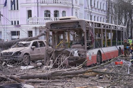 Die Stadt Sumy im Nordosten der Ukraine ist immer wieder Ziel russischer Raketenschläge. Die Stadt Sumy im Nordosten der Ukraine ist immer wieder Ziel russischer Raketenschläge.