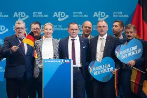 Auch die Reden beim Bundesparteitag in Riesa im vergangenen Januar flossen mit ein in die Bewertung durch den Verfassungsschutz. (Archivfoto)