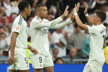 Nach Mbappé-Doppelpack: Real zittert sich zum Pflichtsieg Nach Mbappé-Doppelpack: Real zittert sich zum Pflichtsieg