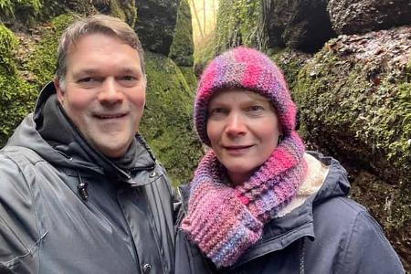 Porträt, Pärchen, Wandern Porträt, Pärchen, Wandern