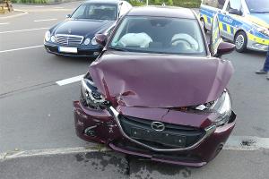 Unfall im Kreuzungsbereich