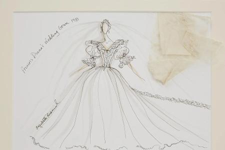 Dianas Hochzeitskleid wurde von der Modedesignerin Elizabeth Emanuel entworfen. 