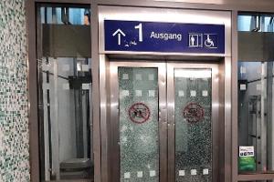 Vandalismusschaden im Bahnhof Hungen