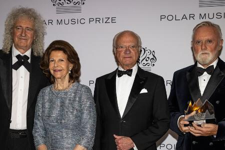 König Carl Gustaf ehrt Queen-Musiker mit Polar Music Prize