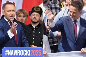 In der Stichwahl um das Präsidentenamt in Polen trifft der Rechtskonservative Karol Nawrocki (links) auf den Liberalen Rafal Trzaskowski. (Archivbild)