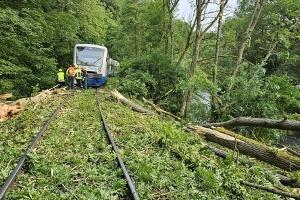 Evakuierung einer entgleisten Bahn