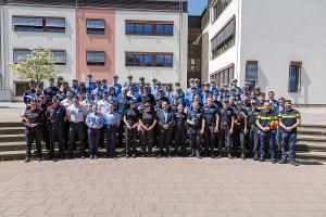 Die Hochschule der Polizei Rheinland-Pfalz veranstaltete im Mai 2025 die 24. Internationale Projektwoche. Diese brachte junge Polizeibeschäftigte aus Belgien, Bulgarien, Estland, Finnland, Frankreich, Großbritannien, Luxemburg, Rumänien und Spanien zusammen. // Foto: HdP/Ziprian