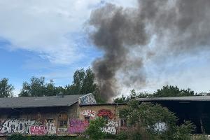 © Feuerwehr Dresden
Die Rauchentwicklung ist weithin sichtbar.