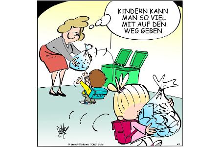 Cartoons zu trendigen Themen