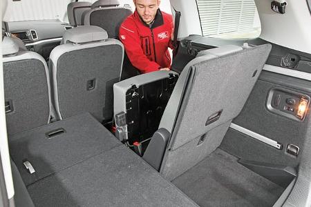 VW Sharan 1.4 TSI, Kofferraum, Sitze umklappen