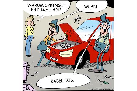 Cartoons zu trendigen Themen