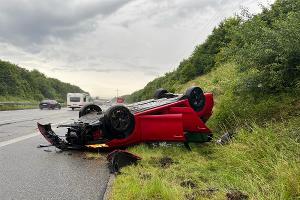 Hinweis: zum Aufnahmezeitpunkt des Fotos war die Richtungsfahrbahn Köln bereits wieder für den Verkehr freigegeben