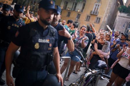 An der Demonstration nahmen auch viele Familien mit kleinen Kindern teil. 