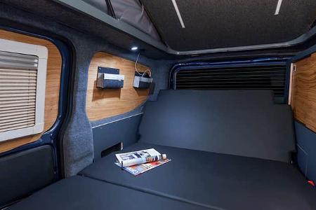 Campervan Pureflexx Escape 500 aufgebaute Schlafsitzbank
