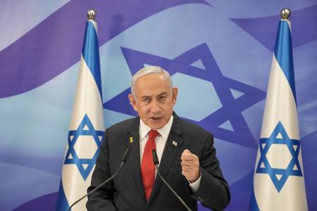 Israels Ministerpräsident Netanjahu sagte, Israel handle im Iran, um die Israels Ministerpräsident Netanjahu sagte, Israel handle im Iran, um die
