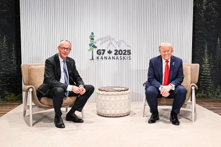 Es war das zweite Treffen innerhalb von zwei Wochen zwischen Merz und Trump. Es war das zweite Treffen innerhalb von zwei Wochen zwischen Merz und Trump.