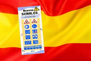 Flagge Spanien Verkehrszeichen