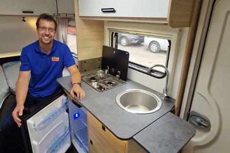 Küche, Kühlschrank, Caravelair Alba 462, Wohnwagen, 2026