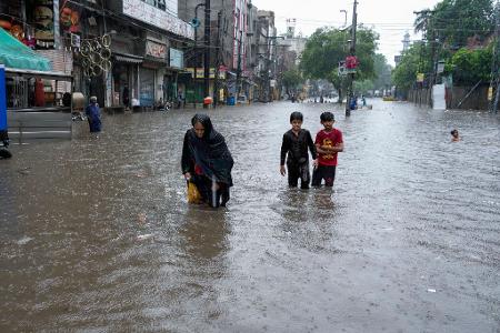 Der Monsun bringt in Pakistan starke Regenfälle mit sich.