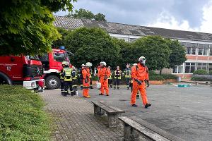 Die Feuerwehr an der Einsatzstelle