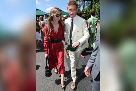 Erster Wimbledon-Tag: Eddie Redmayne und seine Frau im eleganten Look