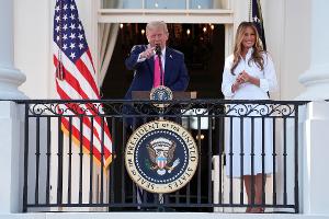 US-Präsident Donald Trump und First Lady Melania Trump feiern den Unabhängigkeitstag.