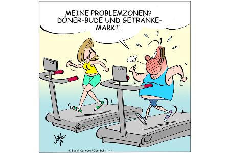 Cartoons zu trendigen Themen