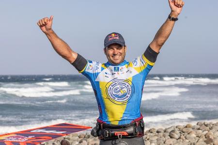 Windsurfer Köster nach Sieg: 