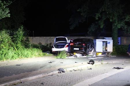 Unfallstelle nach Zusammenstoß