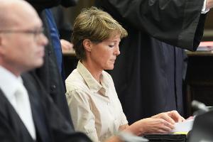 Christina Block während des Prozesses wegen mutmaßlicher Kindesentführung im Landgericht Hamburg. 