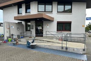 Bauarbeiten im Eingangsbereich