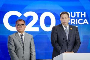 Nagel und Klingbeil beim Treffen der G20 in Südafrika.