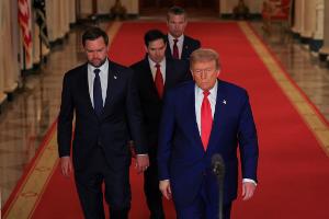 "Heute ist Tag 61" - Trump und sein Team treten nach den Angriffen auf den Iran vor die Kameras. (Archivbild)