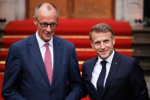 Mehr als drei Stunden sprachen Merz und Macron in der Berliner Villa Borsig miteinander. 