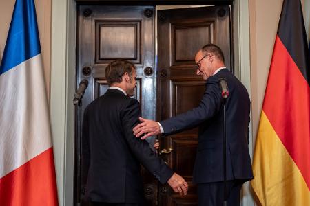 Merz und Macron sprachen in Berlin mehr als drei Stunden miteinander.